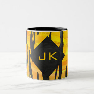 Tasse 2 Couleurs Tiger noir et orange