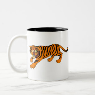 Tasse 2 Couleurs Tigre Animal en colère Roulement Mammifère Gros Ch