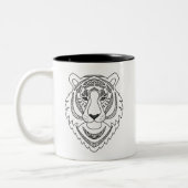 Tasse 2 Couleurs Tigre blanc inspiré (Gauche)