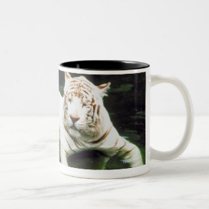 Tasse 2 Couleurs Tigre blanc nageant paisiblement