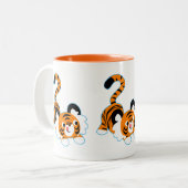 Tasse 2 Couleurs Tigre Cartoon Cute Prêt À Jouer (Devant gauche)