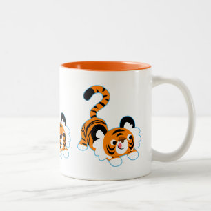 Tasse 2 Couleurs Tigre Cartoon Cute Prêt À Jouer