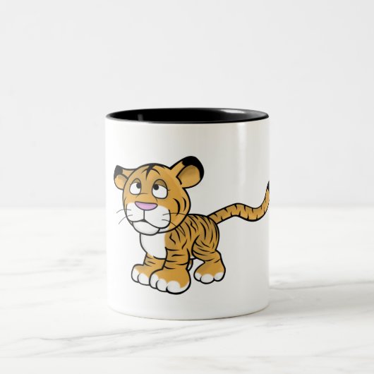 Tasse 2 Couleurs tigre de bande dessinée (Centre)