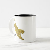 Tasse 2 Couleurs Tigre d'or votre texte (Devant gauche)