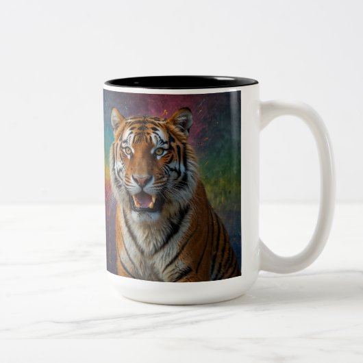 Tasse 2 Couleurs Tigre en portrait (Droit)