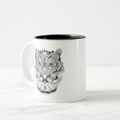 Tasse 2 Couleurs Tigre graphique (Devant gauche)