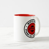 Tasse 2 Couleurs Timbre à secteurs minces d'approbation (Devant droit)