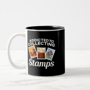 Tasse 2 Couleurs Timbre Collecter Cadeaux Hommes Femmes Philatelist
