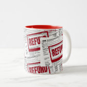 Tasse 2 Couleurs Timbre rouge Remboursement de l'impôt (Devant droit)
