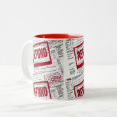 Tasse 2 Couleurs Timbre rouge Remboursement de l'impôt (Devant gauche)