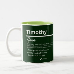 Tasse 2 Couleurs Timothée Nom Personnalisé