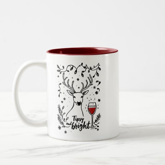Tasse 2 Couleurs Tipsy et Bright Deer (Gauche)