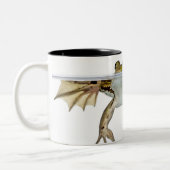 Tasse 2 Couleurs Tiré d'une grenouille comestible apprêtant devant (Gauche)