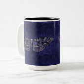 Tasse 2 Couleurs Tiré Moth (Devant gauche)