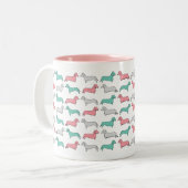 Tasse 2 Couleurs Tiret de Doxie - rose (Devant gauche)