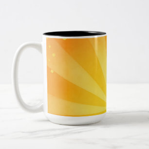 Tasse 2 Couleurs Titre : Rayons de soleil dorés – Soleil éclatant o