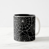 Tasse 2 Couleurs toile d'araignée d'halloween (Devant droit)