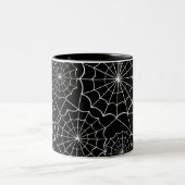 Tasse 2 Couleurs toile d'araignée d'halloween (Centre)