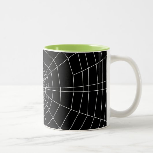 Tasse 2 Couleurs toile d'araignée en noir (Droit)