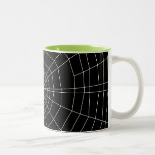 Tasse 2 Couleurs toile d'araignée sur Noir
