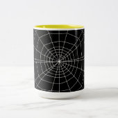 Tasse 2 Couleurs toile d'araignée sur Noir (Centre)