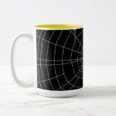 Tasse 2 Couleurs toile d'araignée sur Noir (Gauche)