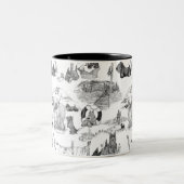 Tasse 2 Couleurs Toile noire de Terrier en ÉCOSSE (Centre)