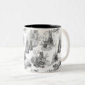 Tasse 2 Couleurs Toile noire MINI SCHNAUZER Terrier (Devant droit)