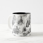 Tasse 2 Couleurs Toile noire MINI SCHNAUZER Terrier (Devant gauche)