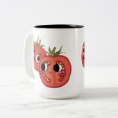 Tasse 2 Couleurs Tomate en admiration (Devant gauche)