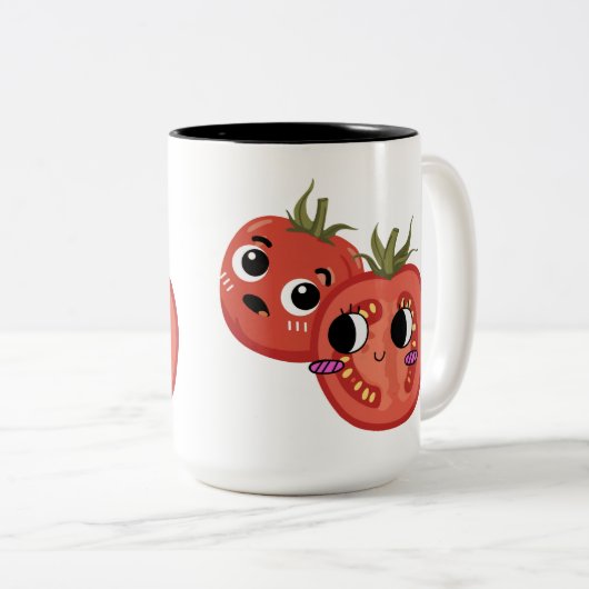 Tasse 2 Couleurs Tomate en admiration (Devant droit)