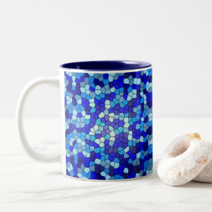 Tasse 2 Couleurs Tons de verre de couleur bleue par Shirley Taylor