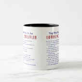Tasse 2 Couleurs Top 10 orthodoxe des christiennes Deux tons 11oz (Centre)