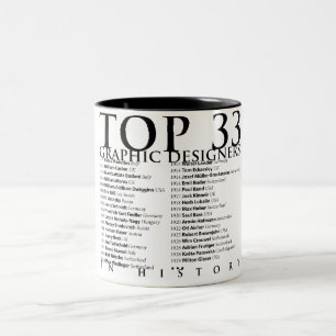 Tasse 2 Couleurs Top 33 des concepteurs graphiques dans l'histoire_