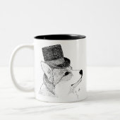 Tasse 2 Couleurs Top Hat Corgi (Gauche)