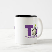 Tasse 2 Couleurs Tor - Routeur Onion (Devant droit)
