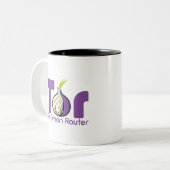 Tasse 2 Couleurs Tor - Routeur Onion (Devant gauche)