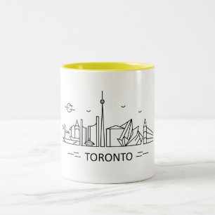 Tasse 2 Couleurs Toronto Canada Lineart Toronto