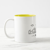 Tasse 2 Couleurs Toronto Canada Lineart Toronto (Gauche)