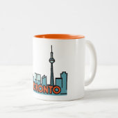Tasse 2 Couleurs Toronto Canada Skyline (Devant droit)