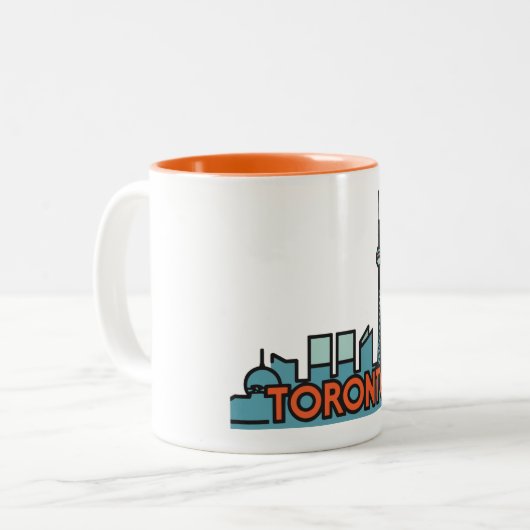 Tasse 2 Couleurs Toronto Canada Skyline (Devant gauche)