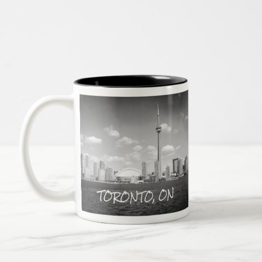 Tasse 2 Couleurs Toronto Greyscale Cityscape (Gauche)