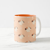 Tasse 2 Couleurs Tortie Cat Couple Muple (Devant droit)