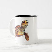 Tasse 2 Couleurs Tortue (Devant gauche)