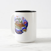 Tasse 2 Couleurs Tortue de mer (Devant gauche)