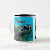 Tasse 2 Couleurs Tortue de mer verte d'Hawaï (Devant gauche)