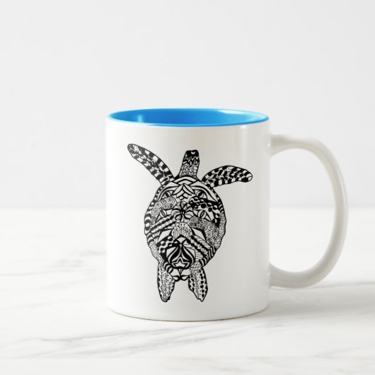 Tasse 2 Couleurs Tortue de style (Droit)