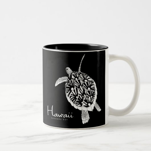 Tasse 2 Couleurs Tortue d'Hawaï Aloha Honu (Droit)