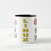Tasse 2 Couleurs Totalement Forked- Fork Bomb - Thème Gnu Linux (Centre)