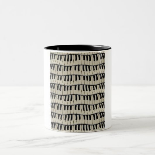Tasse 2 Couleurs Touches Piano Rock Et Roll (Centre)